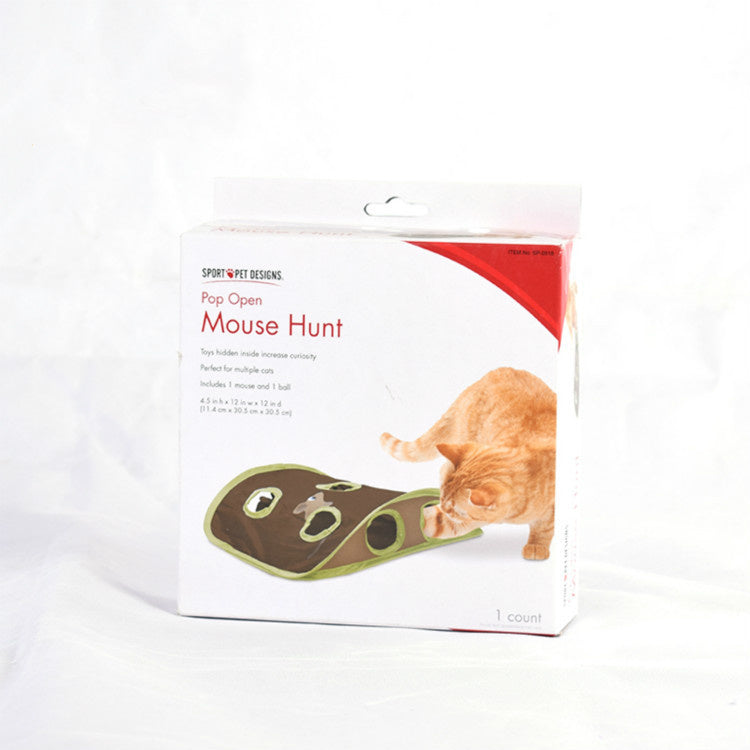 Hide and Seek Mouse Cat Toy 9 Holes Interactive Pet Cat Teaser Cat Toy for Pet Cat Play Fun, Open Mouse Hunt Cat Toy, Pet Cat Tunnel Toy Pet Cat Mice
