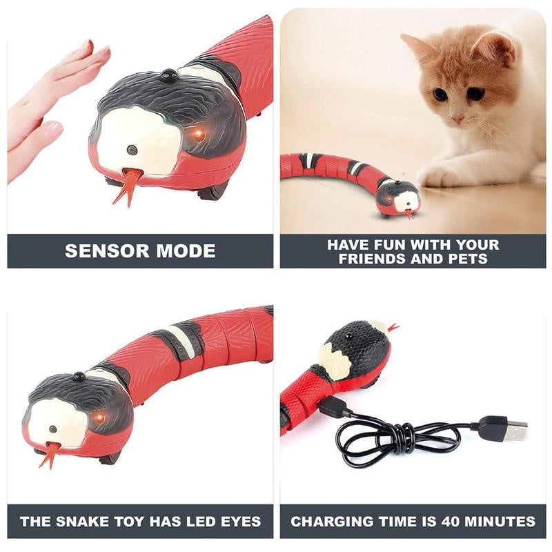 Automatic Cat Toys Eletronic Snake Interactive Toys Smart Sensing Snake Tease Toys For Cats Dogs Pet Kitten Toys Pet Accessories
