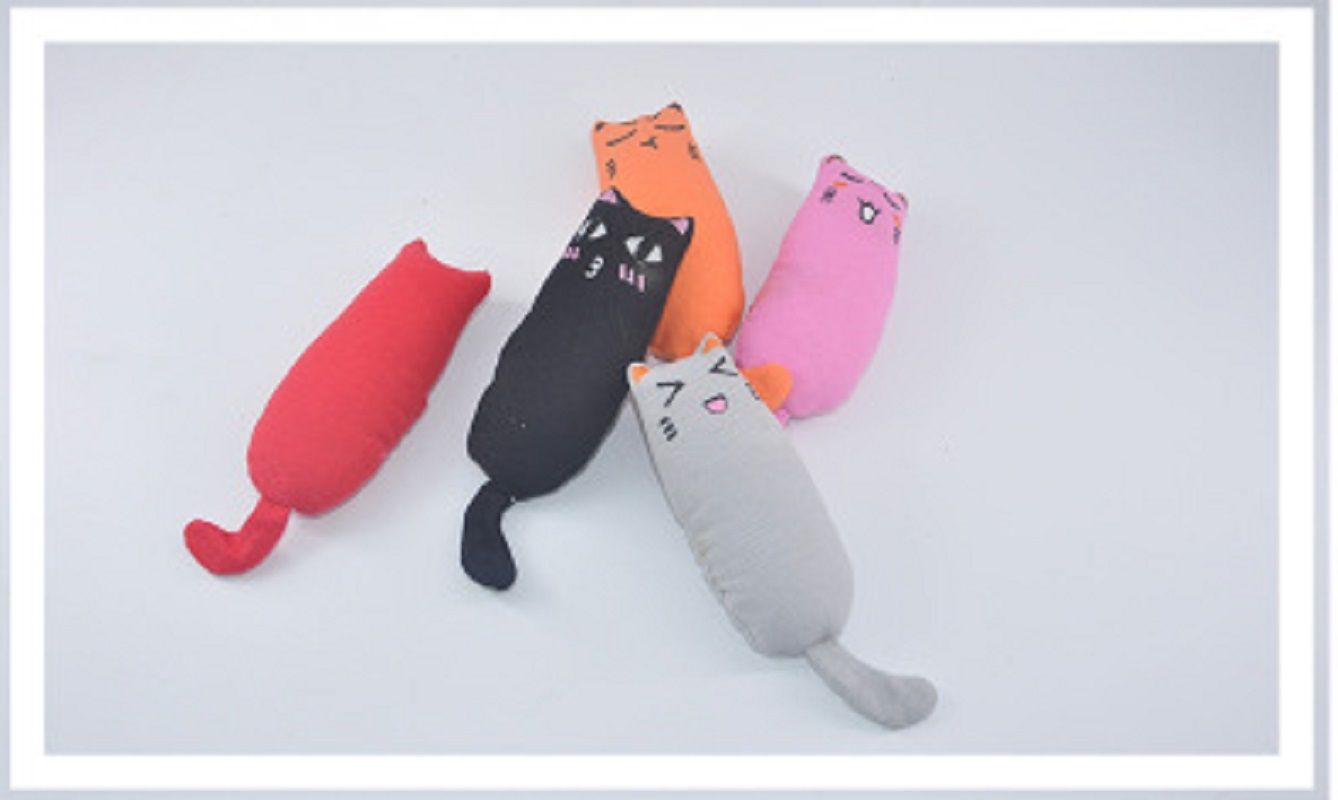 Cat Catnip Toys Playing Teeth Cleaning Plush Pillow Scratcher Pet Catnip Teeth Grinding Chew Toys