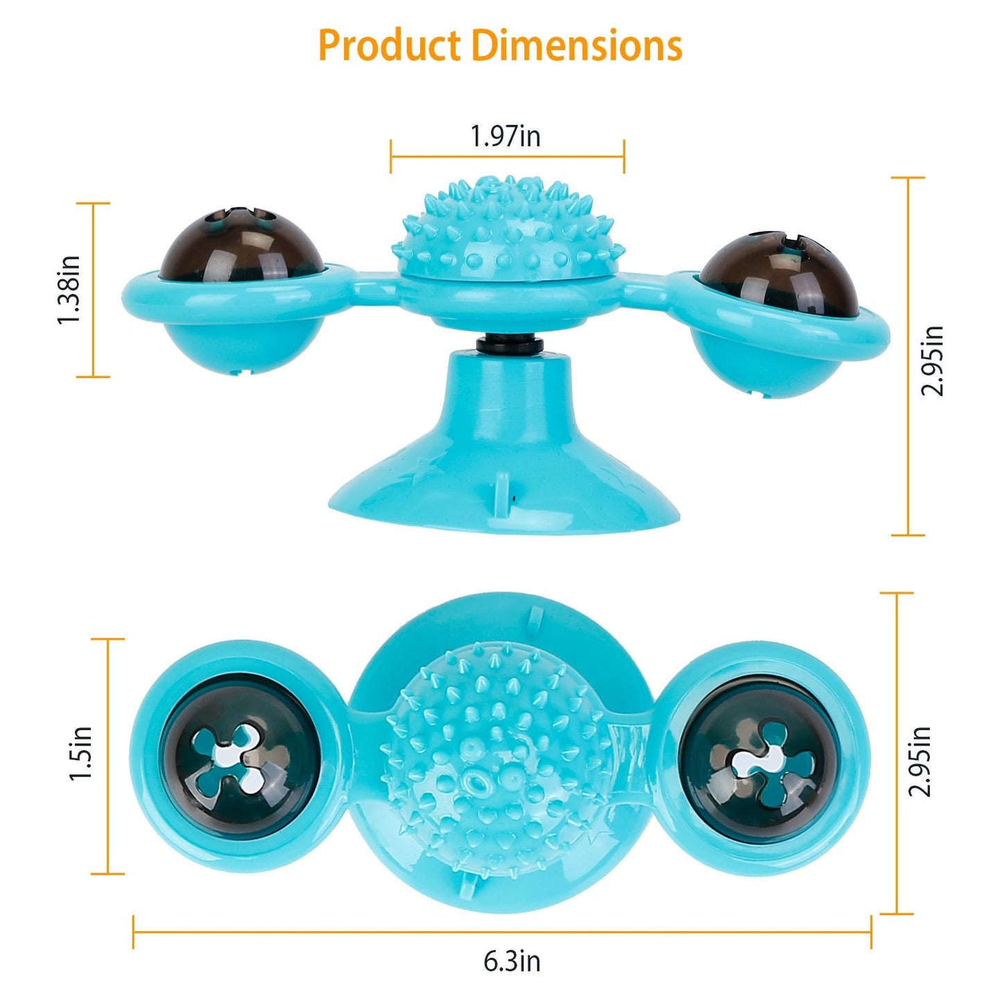 Windmill Cat Toy Turntable Interactive Teasing Pet Toy Wall Mount Turning Tickle Scratch Hair Brush Cat Toy with Catnip Light Ball